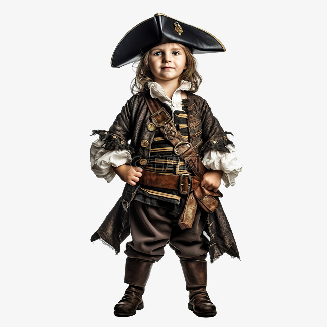 穿着海盗服装的孩子