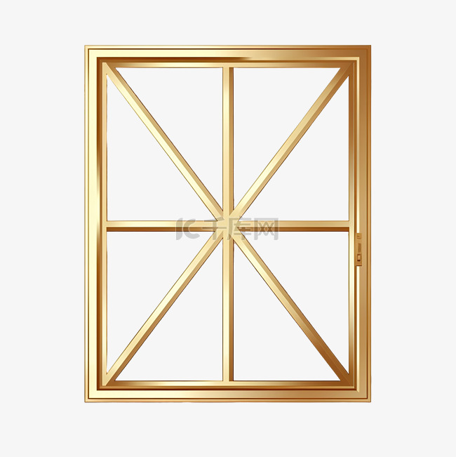 金色金属窗框