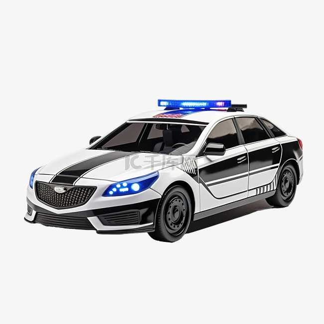 警车 3d 渲染