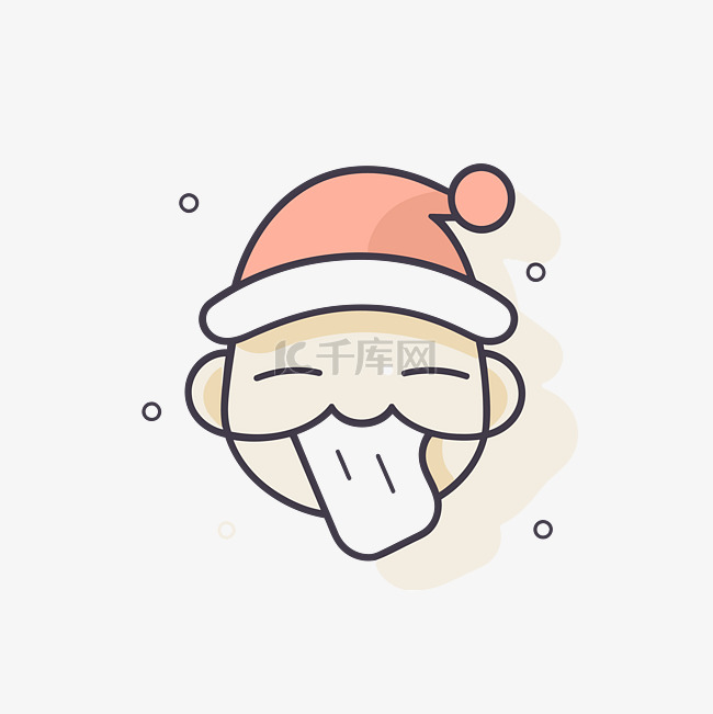 圣诞老人鼻子图标，带有圣诞老人