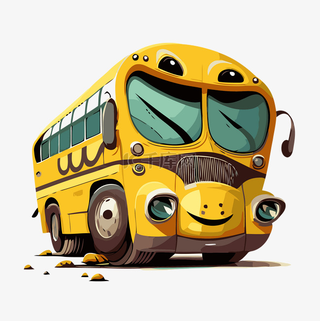 黄色巴士 向量