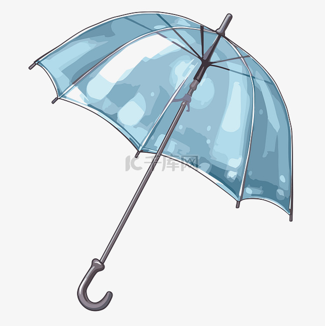 透明雨伞 向量