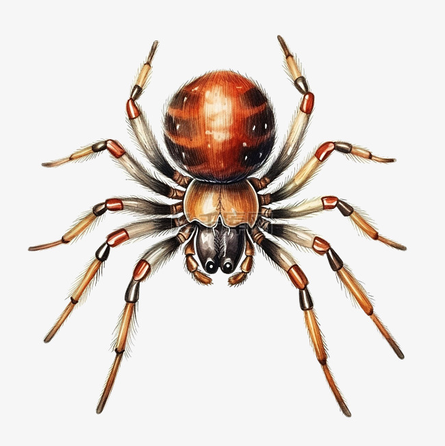 网上的昆虫可爱蜘蛛