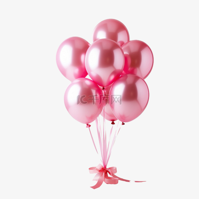 粉色气球生日派对