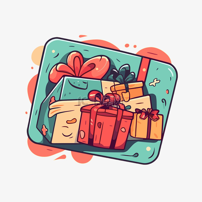 礼物和礼物卡通图标的插图 向量