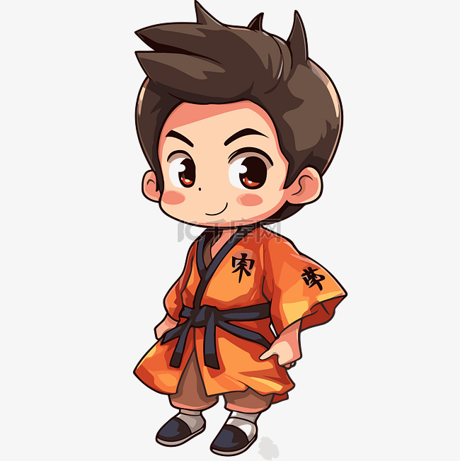 Genshin 剪贴画穿着橙色
