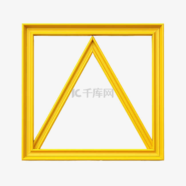 三角形黄色框