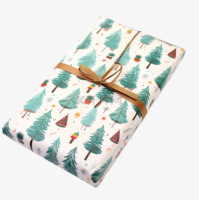 包装纸与圣诞树