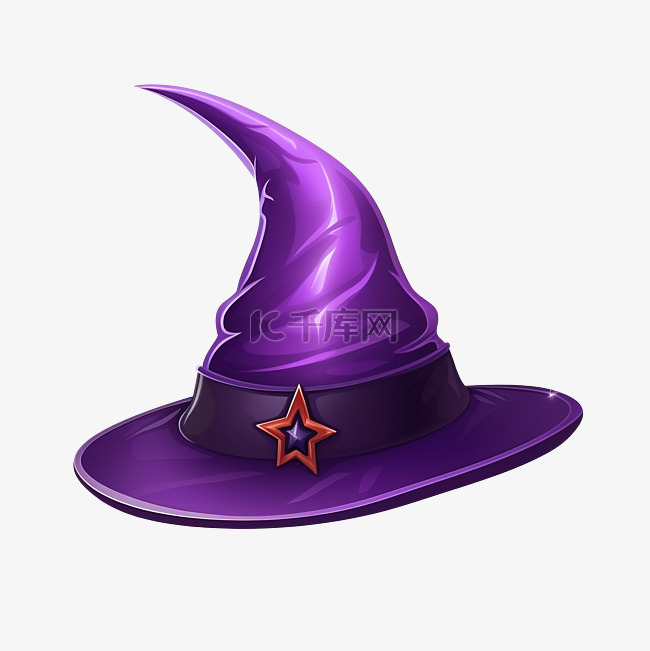 万圣节紫色帽子