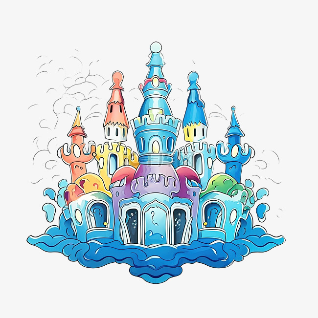 一本精彩的水下城堡儿童图画书