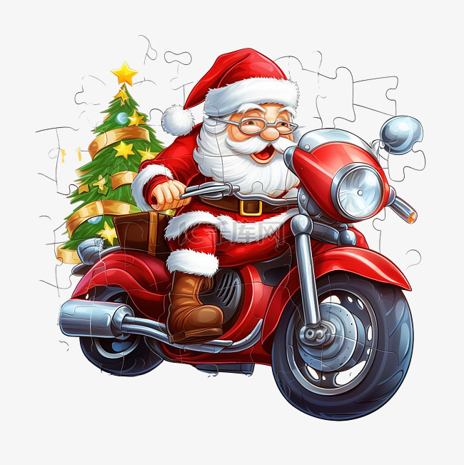 圣诞节期间，圣诞老人角色骑在摩