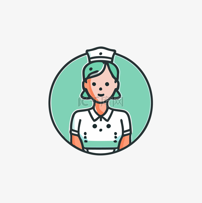 护理护士角色图标设计的图形概念