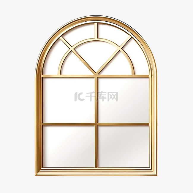 金色金属窗框