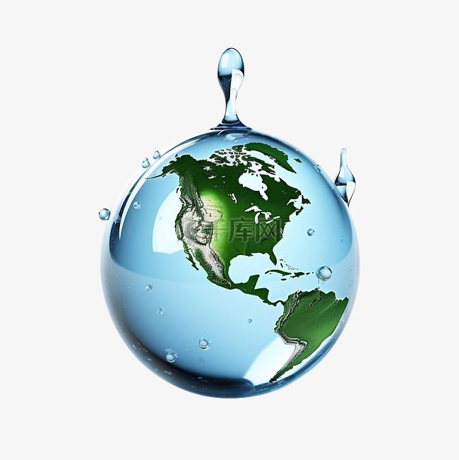 水滴形式的地球地球环境概念