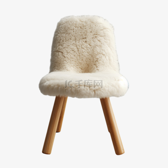创意木质椅子元素立体免抠图案