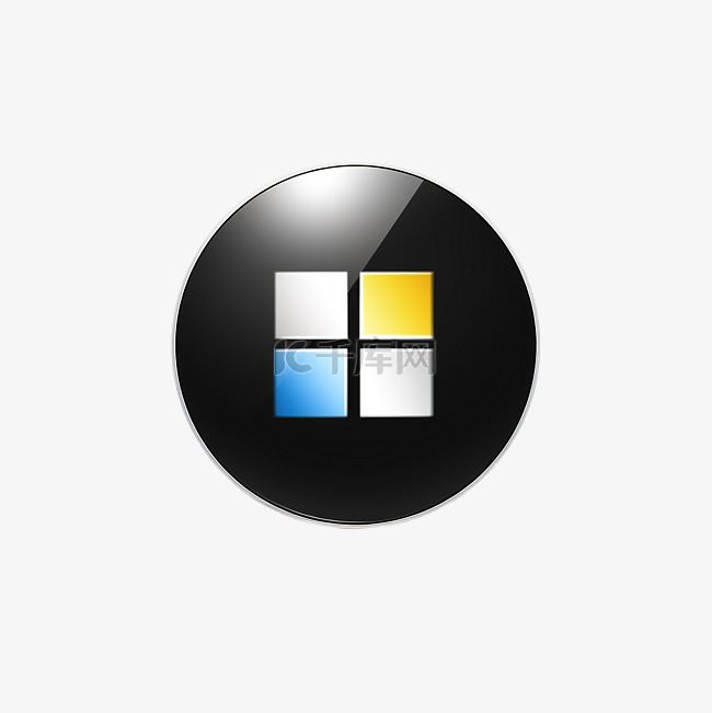黑色的微软商店下载按钮从微软商