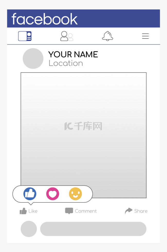 facebook页面边框