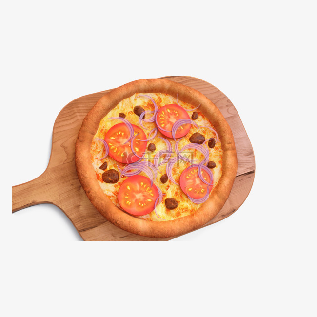披萨写实快餐食物黄色