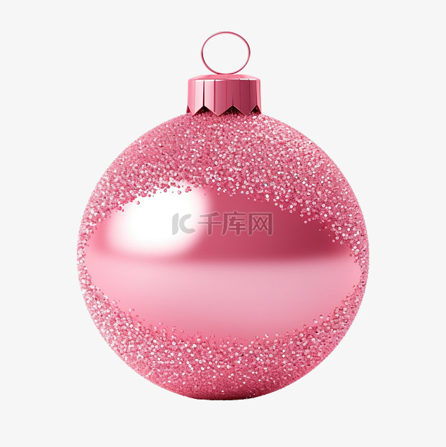 粉紅色的聖誕球