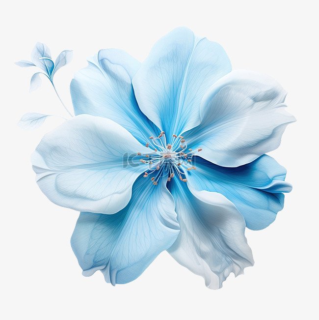 淡蓝色的花
