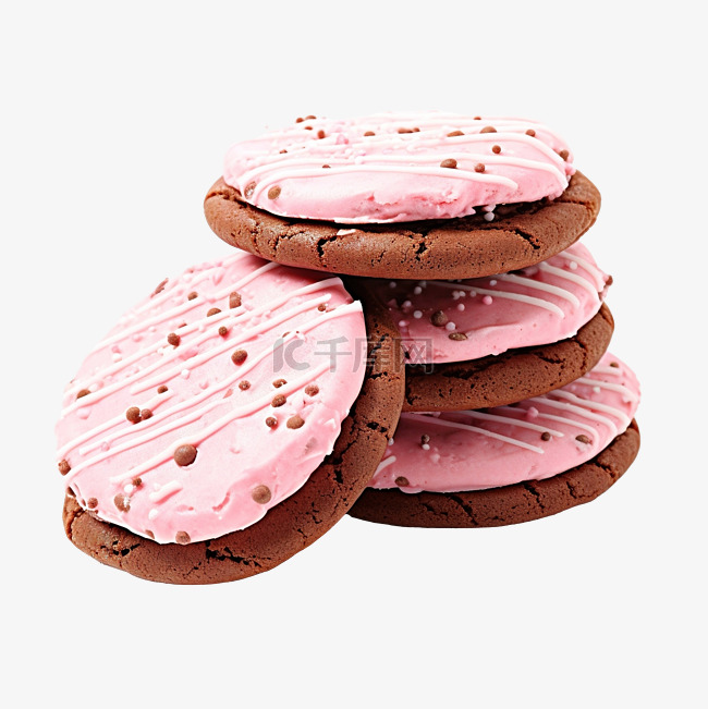 甜甜的粉色布朗尼饼干