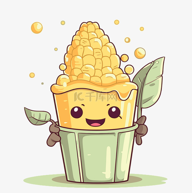 elote 剪贴画 桶卡通内的