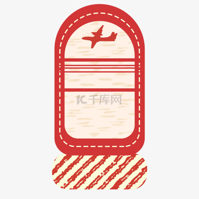 复古飞机标签邮票