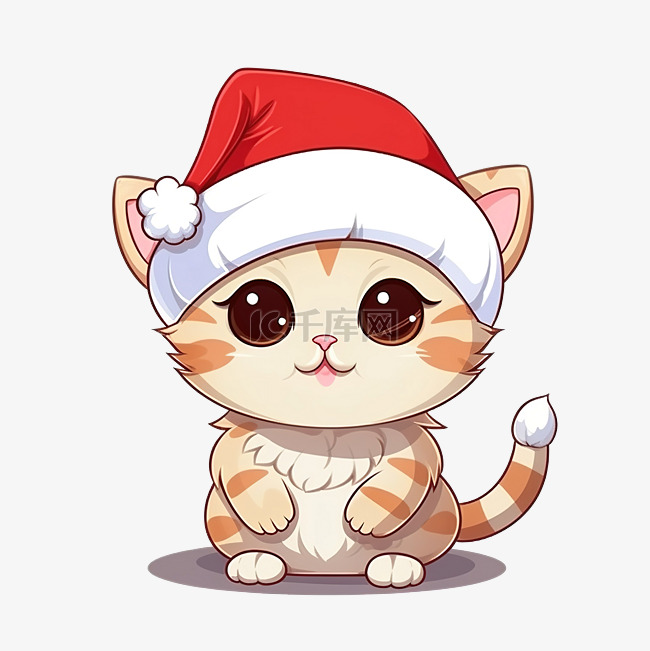 猫 小猫 圣诞节 圣诞老人 滑