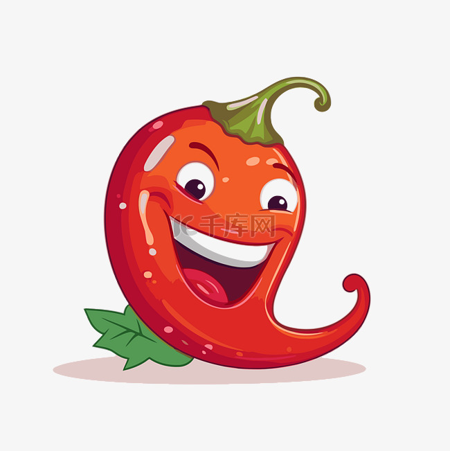 辣椒剪贴画红辣椒与滑稽的笑脸卡