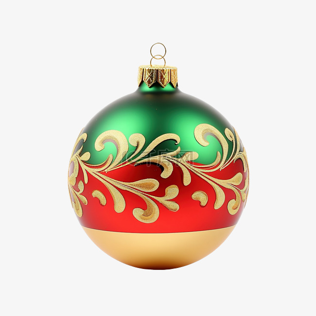 七彩圣诞树球金红绿白装饰