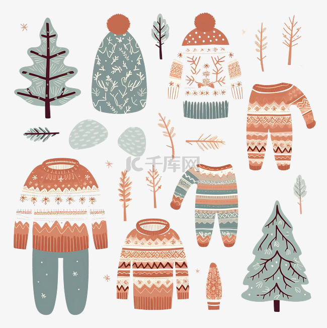 冬季针织衣服 hygge 圣诞