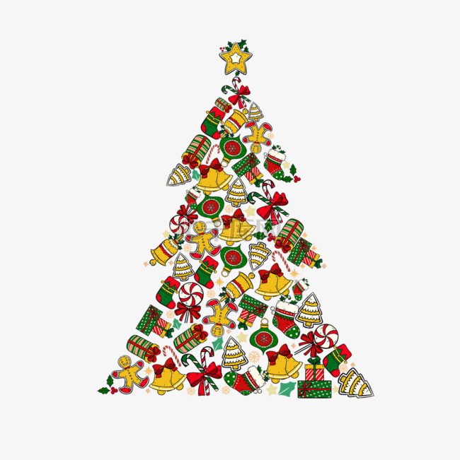圣诞节装饰组合圣诞树