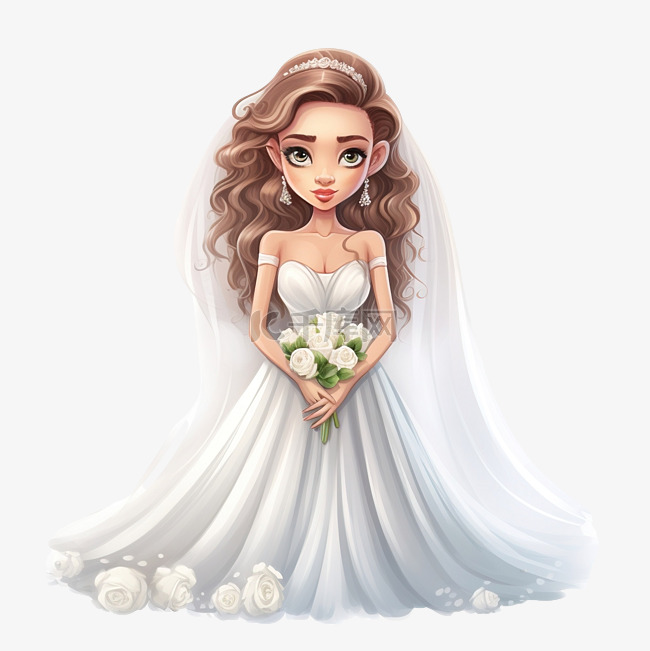 Sexinsex新娘 新娘婚礼卡通插画素材图片免费下载-千库网