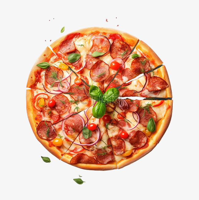 香肠披萨意大利食品切片食谱pn
