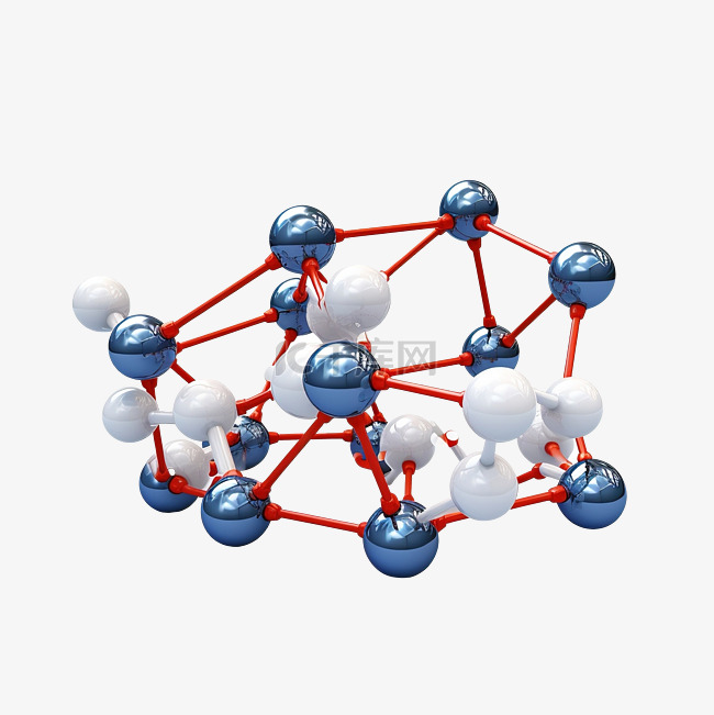 分子和巴基球结构生物技术概念