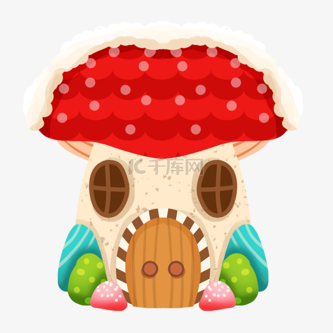 红色蘑菇屋糖果