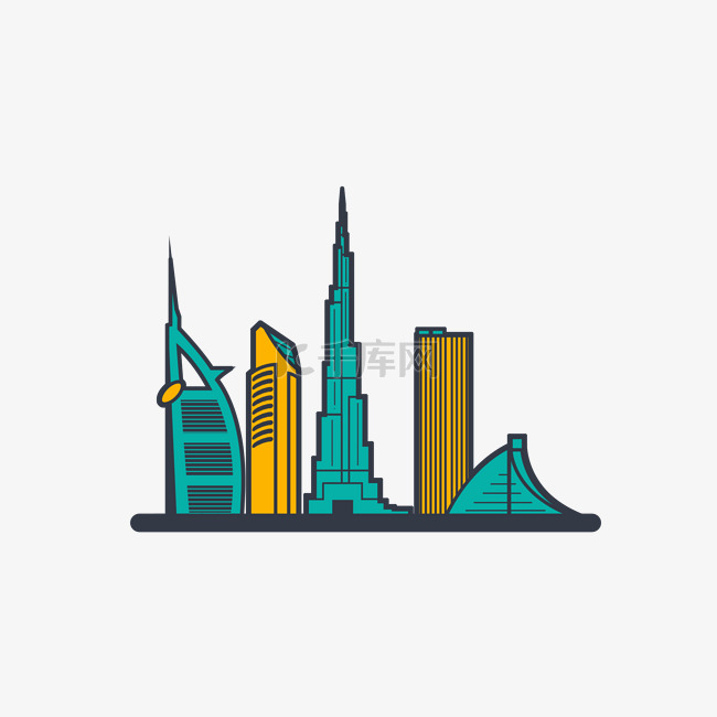迪拜城市建筑大楼