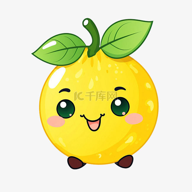 可爱水果柠檬卡通png