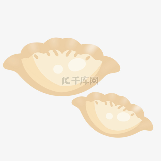 春节中国农历新年食物卡通饺子图