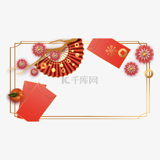 农历新年春节边框吉祥