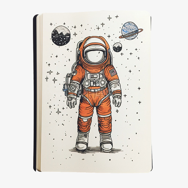 唯美可爱宇航员子弹日记