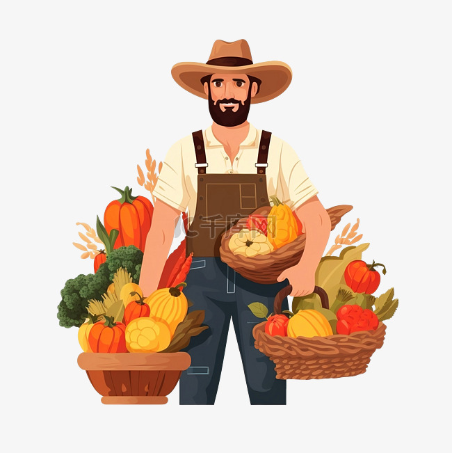 秋天的农民用生态水果和蔬菜