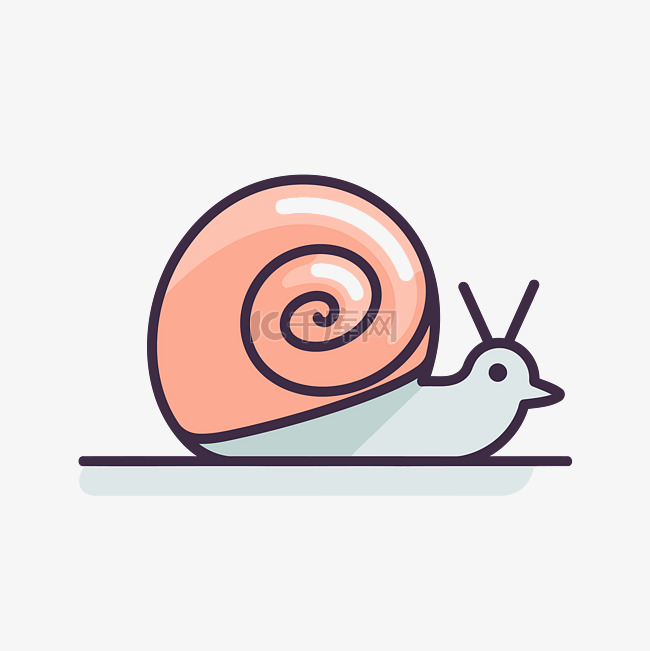 蜗牛图标矢量插图设计
