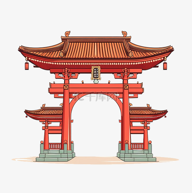 著名的日本拱门地标