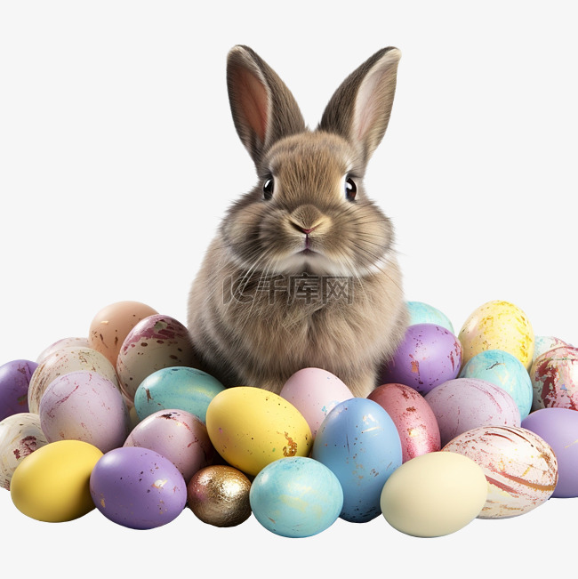 复活节兔子和它的蛋