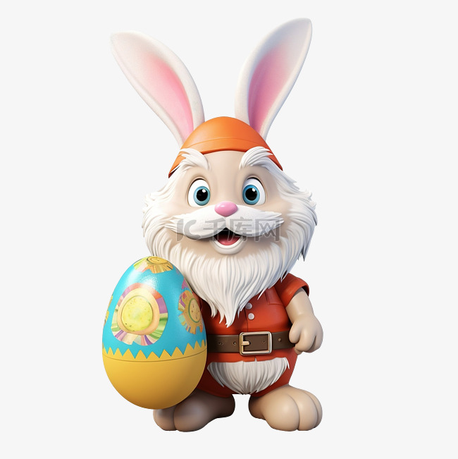 复活节兔子侏儒与复活节彩蛋