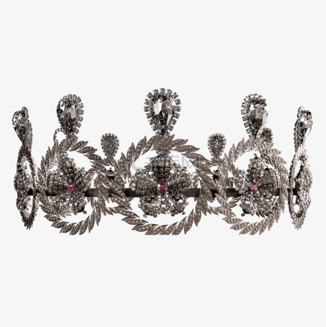 钻石王冠3d渲染立体装饰
