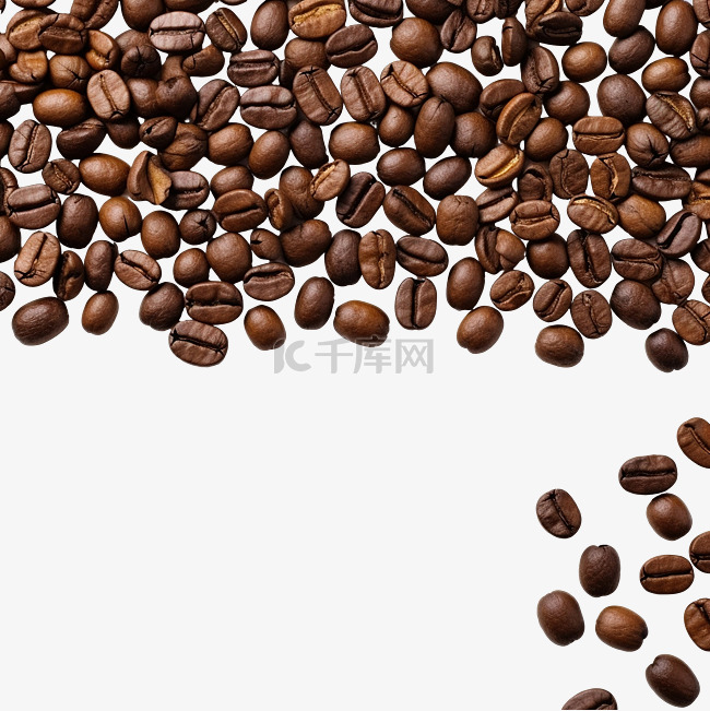 用于复制空间的抽象咖啡豆