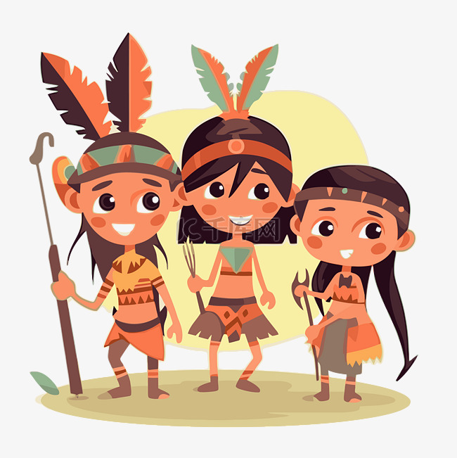 部落剪贴画土著人民代表部落印第