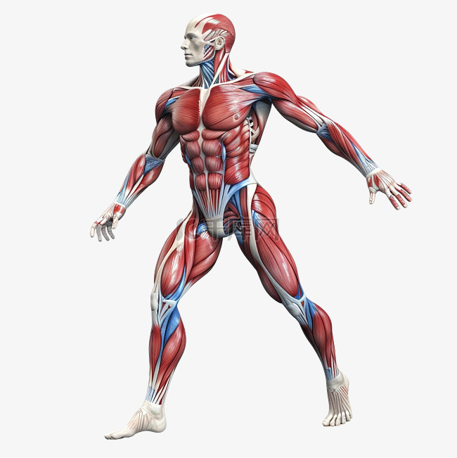 肌肉发达的身体png插图
